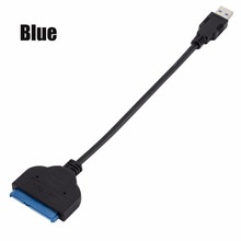 Whole Sale 1PC Colorful 22 Pin SATA To USB 3.0 2.5 Inch Hard Drive Adapter Cable Converter for 2.5" Laptop HDD SSD 20cm Length 2024 - buy cheap