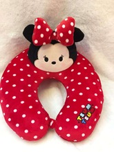 Disney-almohada en forma de U para el cuello, almohada de dibujos animados de Stitch, Mickey, Minnie Mouse, Pooh KT Tusm, para conducir una pausa para el almuerzo, regalo de cumpleaños, 30x30cm 2024 - compra barato