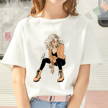 Camiseta con estampado de chica para mujer, camisetas de verano, ropa para mujer, camiseta Harajuku de sección fina, camisetas hipster 2024 - compra barato