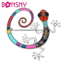 Bonsny-broches de esmalte de aleación para mujer y niña, Pin de bufanda para ropa, joyería de moda, regalo para adolescentes, decoración, novedad 2024 - compra barato