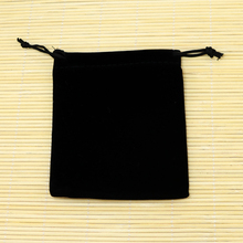 Saco de veludo preto 20x30cm, bolsa de armazenamento com cordão grande para presente, sacos de joias de cosméticos 2024 - compre barato