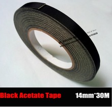 (14mm*30M) High Temperature Resist, Insulation Acetate Cloth Tape, Black 2024 - buy cheap