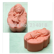 DIY Beautiful Girl Modelling Soap Mold Fondant Cake Decoration Mold Handmade Soap Mold Wholesale Silicone Soap Mold Moulds PRZY 2024 - buy cheap