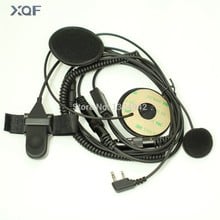 Fone de ouvido para capacete de motocicleta tipo f, microfone, 2 pinos, para icom maxon yaesu vertex 2024 - compre barato