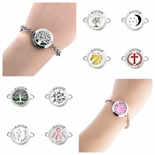 Tree of life horse moon & star just breathe Essential Oil Diffuser Locket Bracelet Stainless Steel 25mm locket Bangle 10pads 2024 - buy cheap