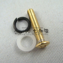 Gold-plating iron 2.5*14MM screw for electric guitar tuning peg handle/nut bolt ti fix folk guitar violin knob handle 2024 - buy cheap