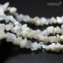 Aaa 5-8mm Chips forma piedra lunar blanca cuentas de piedra Natural para hacer joyería Diy pulsera Material hebra 34 "envío gratis 2024 - compra barato