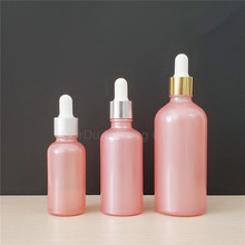 500pcs/lot  30ml 50ml 100ml glass dropper bottle, 30cc pink essential oil empty bottles 2024 - buy cheap