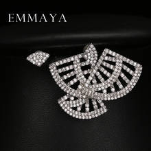 Emmaya New Ethnic Vintage Big Sector Shape Stud Earring Luxury Wedding Jewelry Fashion CZ Ear Brincos For Women 2024 - buy cheap