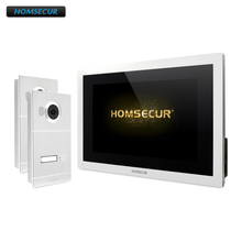 HOMSECUR-intercomunicador de seguridad para puerta de entrada, cámara CCTV compatible con casa/BC121HD-1S plana + BM114HD-S, 10 "AHD 2024 - compra barato