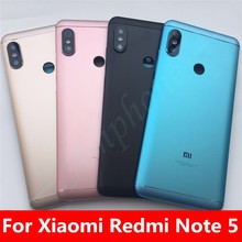 New Note 5 Pro Spare Parts Door Housing Back Battery Cover For Xiaomi Redmi Note 5 Side Buttons + Camera Flash Lens Replacement 2024 - compre barato