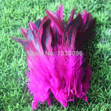 Wholesale natural 100 PCS Mei red pretty rooster feathers 15 to 20 cm / 6 to 8 "DIY decoration clothes 2024 - buy cheap