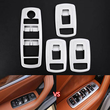 4Pcs/set Auto Car Door Armrest Window Lift Adjust Button Switch Cover Frame Trim Stickers For Maserati Levante Styling Car-cover 2024 - buy cheap