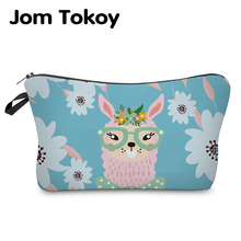 Jom Tokoy Cosmetic Organizer Bag Make Up Printing Llama Cosmetic Bag Fashion Women Brand Makeup Bag Hzb936 2024 - buy cheap