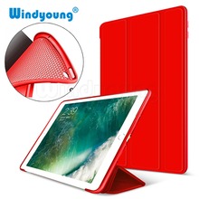 Capa de silicone com parte traseira suave, capa inteligente para ipad pro 10.5, em couro pu, a1701/a1709, 10.5 2024 - compre barato