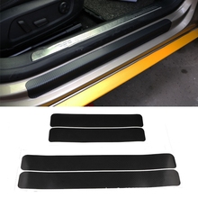4PCS 60 x 6.7cm Car Stickers Universal Sill Scuff Anti Scratch Carbon Fiber Auto Door Sticker Decals Car Accessories 2024 - buy cheap