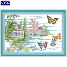 NKF The Butterfly Estate-Kits de punto de cruz estampados, conjunto de costura, punto de cruz chino para decoración del hogar 2024 - compra barato