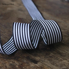 Kewgarden  25mm 2.5cm Double Face Stripe Satin Ribbons Handmade Tape DIY Bowknot Clothing Decoration Accessories Riband 7m/lot 2024 - buy cheap