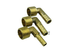 2pcs 2 ways 6-1/2 BSP House Barbed Elbow Male Brass Pipe Coupler Adapter 2024 - buy cheap