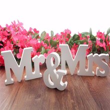 New 1 set/3 pcs Wedding Decorations Marriage Decor Mr & Mrs Birthday Party Decorations White Letters Wedding Sign Hot 2024 - buy cheap