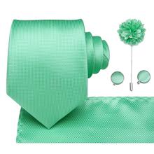 CX-371 New Fashion Green Necktie for Men Hanky Tie Set Grass Green Neck ties Gravata Tie for Wedding Social Party Accessories 2024 - buy cheap