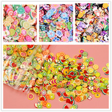 1000 Pcs Soft Fruit Flower Clay Slice Filling Soft Piece Mixed for Clay Nail  Beauty DIY Decoration 2024 - buy cheap
