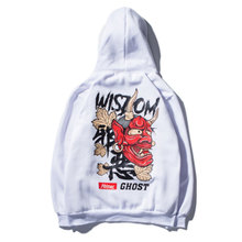 Men ghost hoodies Hip hop devil wisdom winter hoodie Letter Print Cotton Harajuku Sweatshirts wholesale Streetwear men clothing 2024 - buy cheap