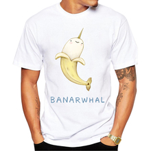 Banara whale Printed Men T Shirt 2018 Fashion Hipster Tee Shirts Short Sleeve Casual Tops Funny T-Shirt 2024 - buy cheap