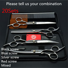 20Sets Suit 6.0" Purple Dragon Scissors for Dog Grooming Comb+ Cutting&Thinning Shears+ UP&Down Curved Shears Hair Clipper Z3001 2024 - buy cheap