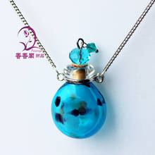 1PC Murano Glass Perfume Necklaces , essential oil pendant ,fragrance necklace, Essential Oil Vial Pendants 2024 - buy cheap