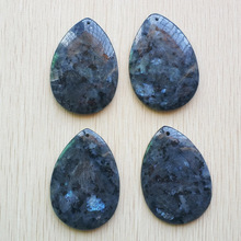 Wholesale 4pcs/lot New Fashion good quality natural natural ShimmerStone water drop charms pendants for jewelry making free 2024 - buy cheap