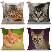 XUNYU Cat Cushion Cover Animal Pillow Case Kids Room Decorative Throw Pillow Cover for Sofa 45x45cm BT023 2024 - buy cheap