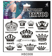 Временная Вспышка татуировки, наклейки в виде короны, секс-товары, металлик, золото, тату наклейка для рук, наклейки на тело, татуировка 2024 - купить недорого