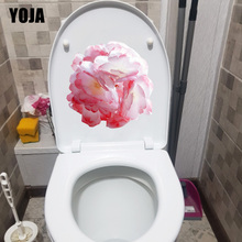 Yoja adesivo decorativo de banheiro com flores frescas, decoração de casa, decalque de parede 2024 - compre barato