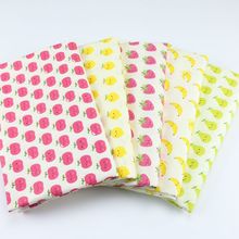 160cm * 50cm tecido de algodão vermelho amarelo frutas desenho animado infantil roupa de cama diy vestido patchwork tecido para crianças artesanato pano 2024 - compre barato