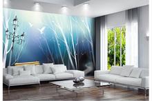 Papel de parede foto personalizada 3d, murais, floresta, paisagem, árvore, abstrato o, configuração da tv, parede, decoração de casa 2024 - compre barato