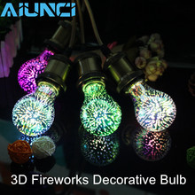 220V E27 Led Bulb 3D Fireworks Decorative Bulb A60 ST64 G80 G95 Vintage Edison Night Light For Party And Christmas Decoration 2024 - buy cheap