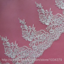 Delicate 3Meter 26cm Ivory Fabric Flower Venise Venice Lace Trim Applique Sewing Craft LW0213 2024 - buy cheap