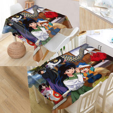 Mantel de mesa de Inuyasha personalizado, impermeable, de tela Oxford, Rectangular, para fiesta en casa, Año Nuevo 2024 - compra barato