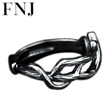 FNJ 925 anillo de rama de plata nueva moda Original S925 anillos de plata esterlina para Mujeres Hombres joyería ajustable tamaño USA 7-12 2024 - compra barato