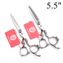 5.5INCH 440C Dog Scissors Cutting Scissors Thinninng Shears Professional Pet Scissors Puppy Grooming Scissors Dropshipping Z9100 2024 - buy cheap