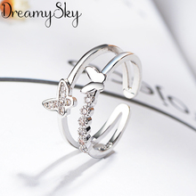 Punk Retro Silver Color  Butterfly Ring For Women Ladies Jewelry Big Finger Antique Rings Girls Gifts Anillos High Quality 2024 - buy cheap