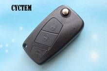 CYCTEM Clearance!! Car Alarm Cover Casing 3 Buttons Flip Remote Key Shell Fit For FIAT Punto Ducato Panda Keyless Fob Case 2024 - buy cheap
