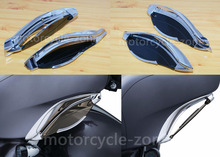 Chrome tingido asas laterais ajustável batwing carenagem defletores de ar para harley touring modelos 2014 - 2017 2024 - compre barato