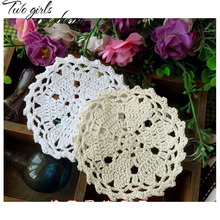 DIY Placemat Flower Dinner Decor Coaster Leaf Clover Clothes Accessory 12CM Handmade Crochet Table Lace Doily Cup Pad 30pcs/lot 2024 - buy cheap