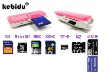 Kebidu-Lote de 10 unidades de lector de tarjetas de memoria, USB 2,0, todo en 1, SDHC, MS, SD, TF, venta al por mayor 2024 - compra barato