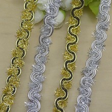 20Metres High Quality Gold Lace Ribbon Golden Trims Braided For Costume Decoration DIY Centipede Braided Ribbon Sewing Supplies 2024 - buy cheap