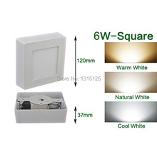 6W Square LED Panel Light / Wall Ceiling Down Lights Wholesale Mount Bulb Lamp 8inch high lumens Free Shipping 2024 - buy cheap