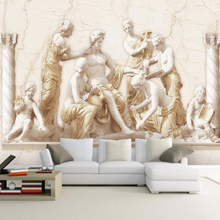 3d estereoscópico europeu estátua romana parede mural papel de parede para paredes 3d quarto tv pano de fundo não-tecido papel de palha papéis 2024 - compre barato