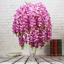 Orquídea Thai Chlorophytum 65 cm/25.59 "Comprimento Artificial Bracketplant Flores Freesia 5 Hastes para Peça Central Do Casamento 2024 - compre barato